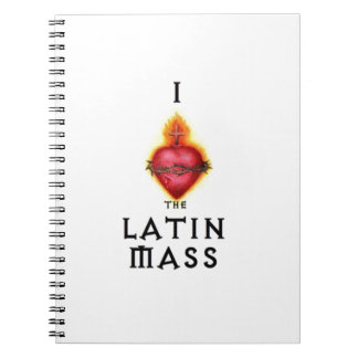 Carnet J'AIME le coeur sacré de masse latin de Jésus
