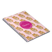 Carnet J'aime le motif rose de hamster de hamsters (Côté Droit)