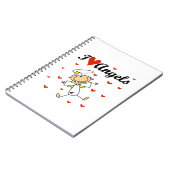 Carnet J'aime le T-shirts et les cadeaux d'anges (Côté gauche)