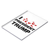 Carnet J'aime les coeurs du président Trump (Côté gauche)
