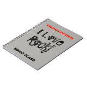 Carnet J'aime les crânes amusants de Rock Nom (Côté gauche)