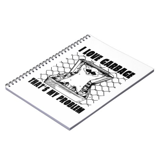CARNET J'AIME LES GARBAGES C'EST MON PROBLÈME FUNNY GARBA (Côté gauche)