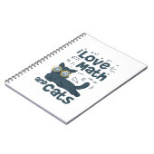 Carnet J'aime les maths et les chats (Côté gauche)