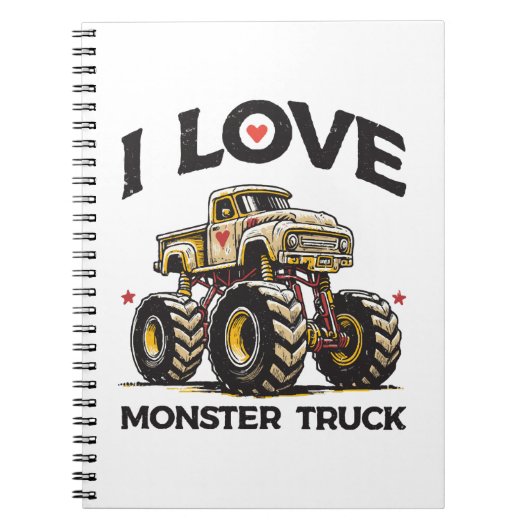 Carnet J'aime les monstres camions (Devant)
