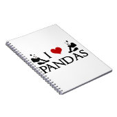 Carnet J'aime les pandas (Côté Droit)