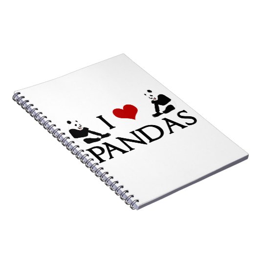 Carnet J'aime les pandas (Côté Droit)