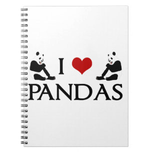 Carnet J'aime les pandas