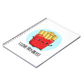 Carnet J'aime les vendredis frites drôle de jeu de mots s (Côté gauche)