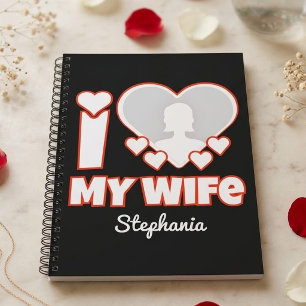 Carnet J'aime ma femme personnalisé – Ajouter nom et phot
