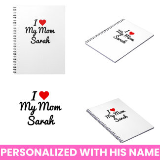 Carnet J'aime ma maman Créez votre propre nom de maman