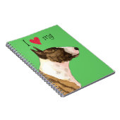 Carnet J'aime ma mini Bull Terrier (Côté Droit)