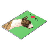 Carnet J'aime ma mini Bull Terrier (Côté gauche)