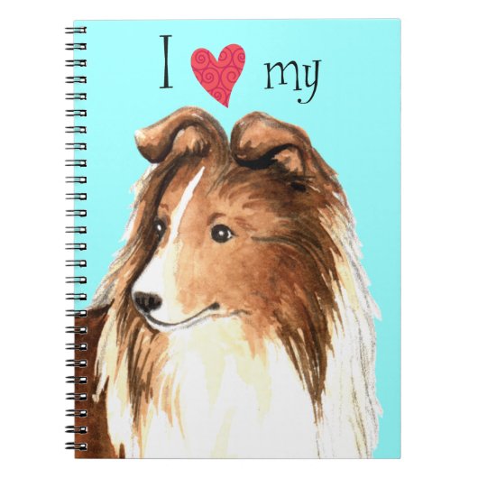 Carnet J'aime ma Sheltie (Devant)