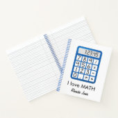Carnet J'aime Math bleu et blanc (Intérieur)
