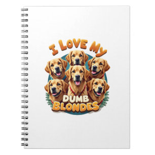 Carnet J'aime mes Golden Retrievers Blondes Idiotes Vinta