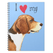 Carnet J'aime mon Beagle (Devant)