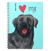 Carnet J'aime mon Black Lab (Devant)