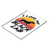 Carnet J'aime mon Black Lab Labrador Retriever (Côté gauche)