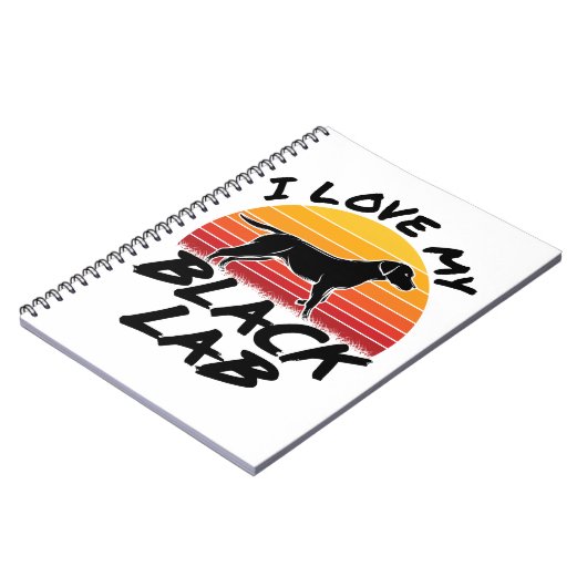 Carnet J'aime mon Black Lab Labrador Retriever (Côté gauche)