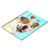 Carnet J'aime mon Bulldog (Côté gauche)