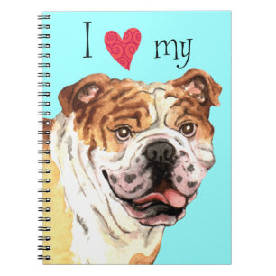 Carnet J'aime mon Bulldog