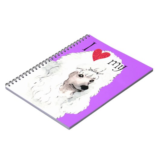 Carnet J'aime mon caniche (Côté gauche)