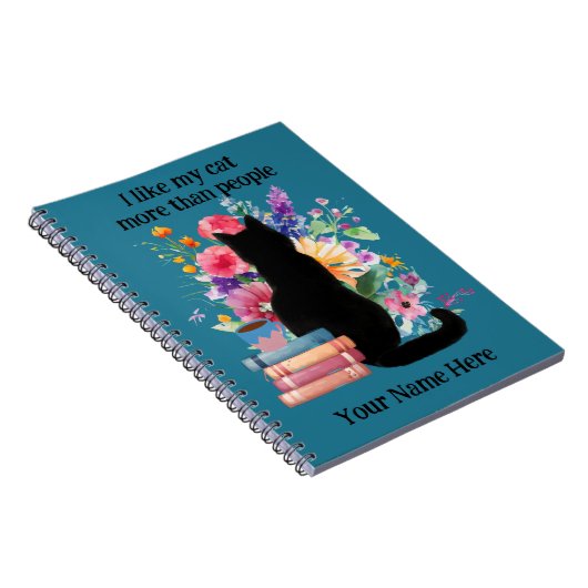 Carnet J'aime mon chat plus que les gens (Côté Droit)