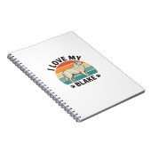 Carnet J'aime mon chien Blake Design de gravure rétro_1 (Côté Droit)