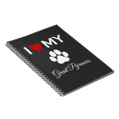 Carnet J'aime mon chien des Grands Pyrénées (Côté Droit)