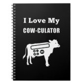 Carnet J'Aime Mon Cow-culator Funny Math Calculator Pun (Devant)