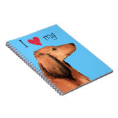 Carnet J'aime mon Dachshund aux cheveux longs (Côté Droit)