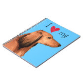 Carnet J'aime mon Dachshund aux cheveux longs (Côté gauche)