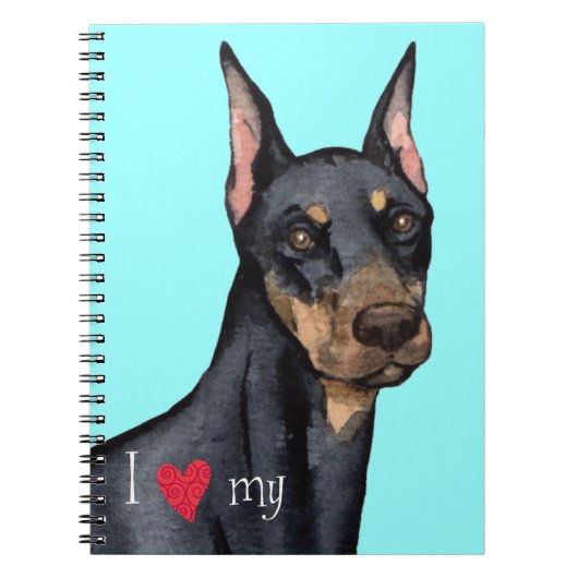 Carnet J'aime mon Doberman (Devant)