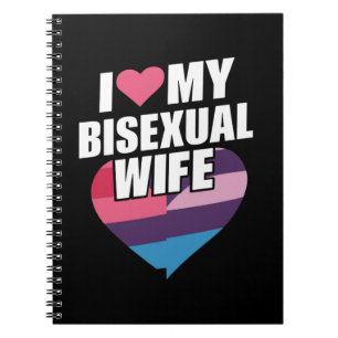 Carnet J'aime mon épouse bisexuelle Bi Fierté Drapeau bis