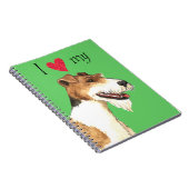 Carnet J'aime mon Fox Terrier de fil (Côté Droit)