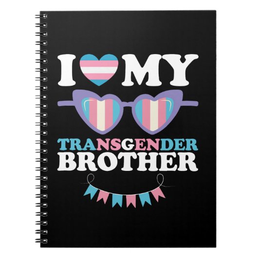 Carnet J'aime mon frère transgenre famille Trans LGBTQ (Devant)