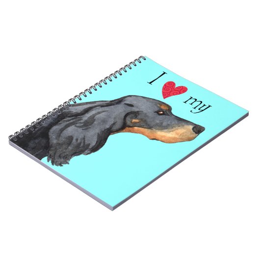 Carnet J'aime mon Gordon Setter (Côté gauche)