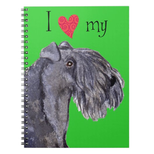 Carnet J'aime mon Kerry Blue Terrier (Devant)