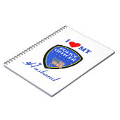 Carnet J'aime mon mari de police (Côté gauche)
