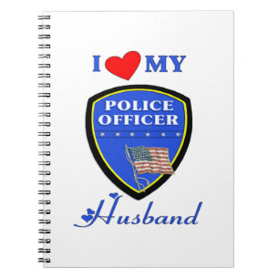 Carnet J'aime mon mari de police
