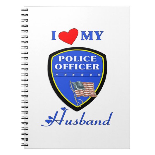 Carnet J'aime mon mari de police (Devant)