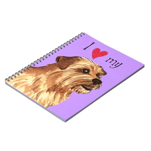 Carnet J'aime mon Norfolk Terrier (Côté gauche)
