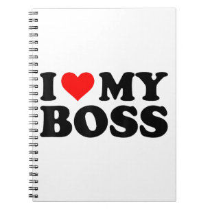 Carnet J'Aime Mon Patron Funny Red Heart Boss Je Coeur Me