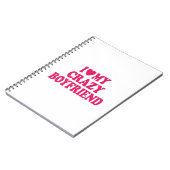 Carnet J'aime mon petit ami fou (Côté gauche)