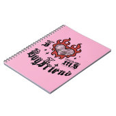 Carnet J'aime mon petit ami - Rouge - DingusDesign  (Côté gauche)