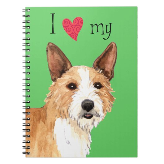 Carnet J'aime mon Podengo portugais Pequeno (Devant)