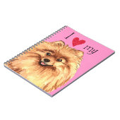 Carnet J'aime mon Pomeranian (Côté gauche)