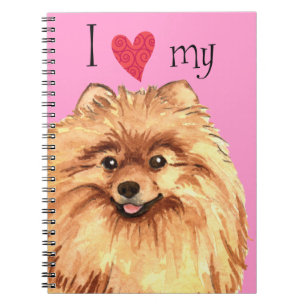 Carnet J'aime mon Pomeranian