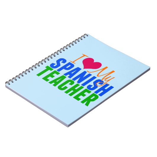 Carnet J'aime mon professeur espagnol (Côté gauche)