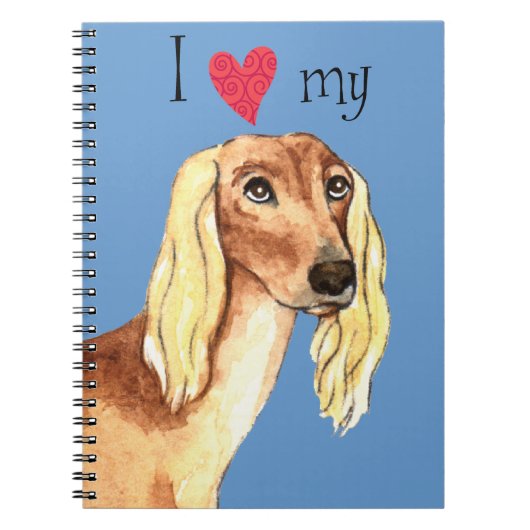 Carnet J'aime mon Saluki (Devant)
